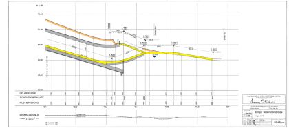 Längsschnitt Rampe Wallensteinstraße, A 294/205 Längsschnitt Rampe Wallensteinstraße, A 294/205