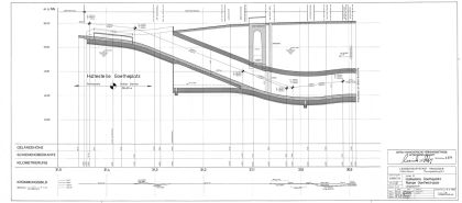 Längsschnitt Goetheplatz und Rampe Goethestr., D 208/214 Längsschnitt Goetheplatz und Rampe Goethestr., D 208/214