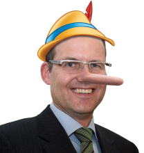 Ulf-Birger Franz als Pinocchio [Satire]
