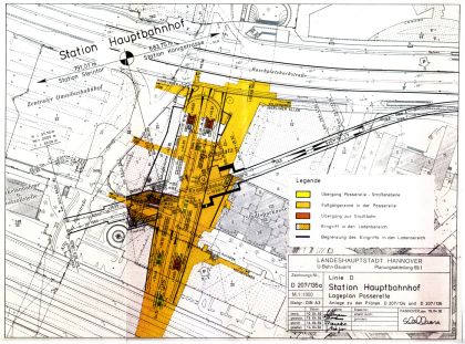 Lageplan Hauptbahnhof Passerelle, D 207/135a Lageplan Hauptbahnhof Passerelle, D 207/135a