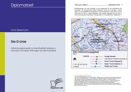 Titel und Seite aus der Diplomarbeit „Die D-Linie” Titel und Seite aus der Diplomarbeit „Die D-Linie”