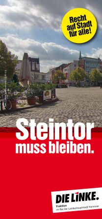 Info-Flyer Die Linke Steintor-Bebauung