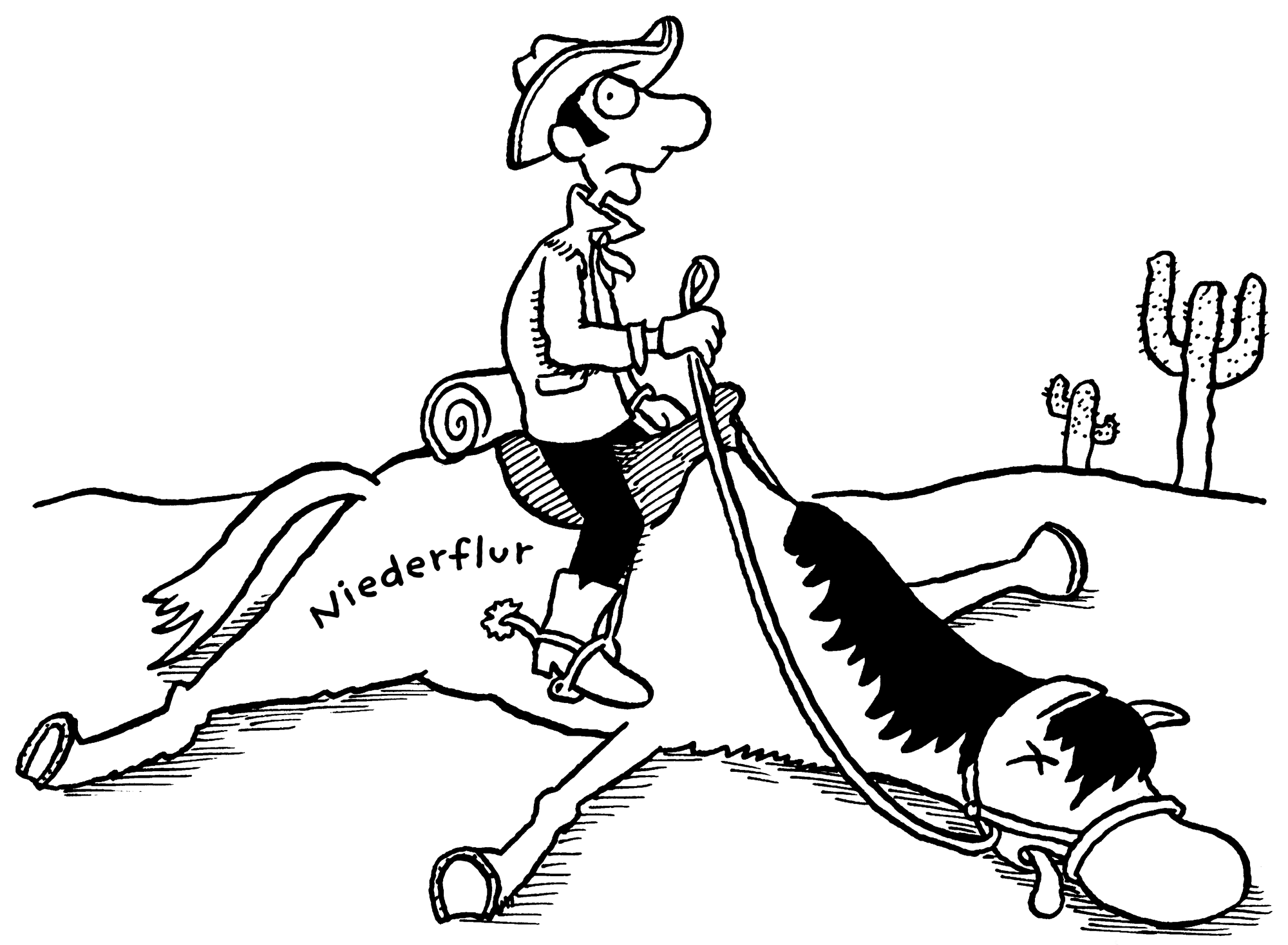 Cartoon „Totes Pferd” Cartoon „Totes Pferd”